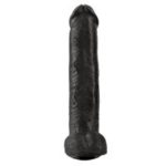 King Cock 15 Inch Cock with Balls Black