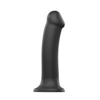 Strap On Me Silicone Dual Density Bendable Dildo Large Black 7.5 Inch